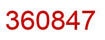 Número 360847 imagen rojo