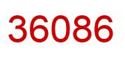 Number 36086 red image