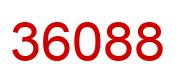 Number 36088 red image