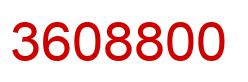 Number 3608800 red image