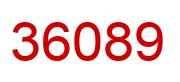Number 36089 red image