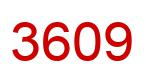 Number 3609 red image