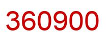Number 360900 red image