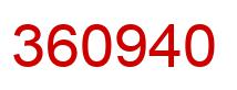 Number 360940 red image