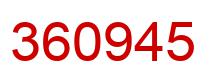 Número 360945 imagen rojo