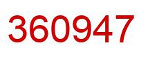 Número 360947 imagen rojo