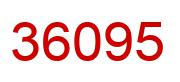 Number 36095 red image