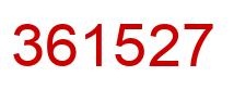 Number 361527 red image