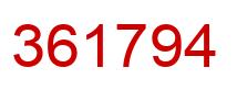 Número 361794 imagen rojo