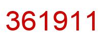 Number 361911 red image