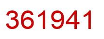 Número 361941 imagen rojo