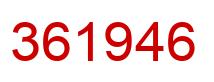 Number 361946 red image