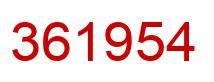 Number 361954 red image