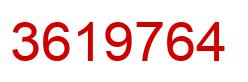 Number 3619764 red image