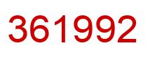 Número 361992 imagen rojo