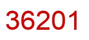 Number 36201 red image