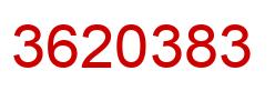 Number 3620383 red image