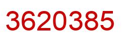 Number 3620385 red image