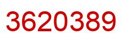 Number 3620389 red image