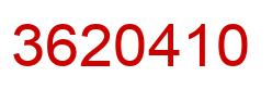 Number 3620410 red image
