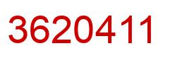 Number 3620411 red image