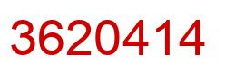 Number 3620414 red image