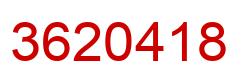 Number 3620418 red image