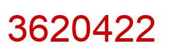 Number 3620422 red image