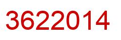 Number 3622014 red image