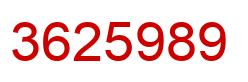 Number 3625989 red image
