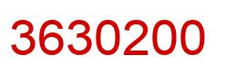 Number 3630200 red image