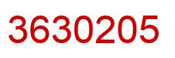 Number 3630205 red image