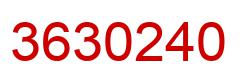 Number 3630240 red image