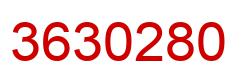 Number 3630280 red image