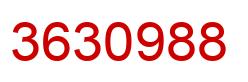 Number 3630988 red image