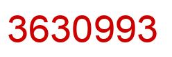 Number 3630993 red image