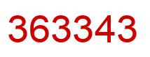 Número 363343 imagen rojo