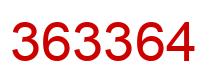 Number 363364 red image