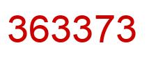 Number 363373 red image