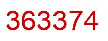 Number 363374 red image