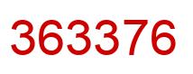 Number 363376 red image