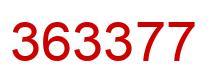 Number 363377 red image