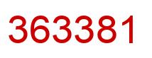 Número 363381 imagen rojo