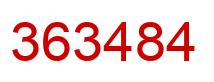 Number 363484 red image