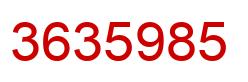 Number 3635985 red image