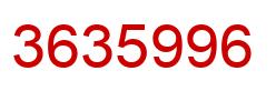 Number 3635996 red image
