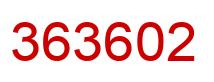Número 363602 imagen rojo