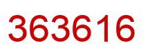 Number 363616 red image