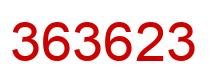 Number 363623 red image
