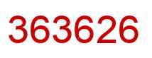 Number 363626 red image